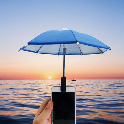 Mini Phone Sunshade Umbrella Car Accessory Motorcycle Phone Holder Cute Craft Car Decor Portable Waterproof Bracket Umbrella
