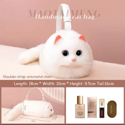 Cat bag, Messenger Bag, versatile small and cute, fashionable bag Women's Cross bag autumn and winter high-level design