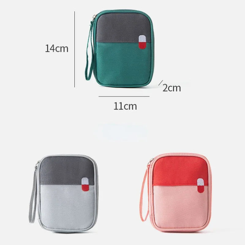 Mini Medicine Organizer Bag Outdoor First Aid Kit Portable Travel Storage Sack Emergency Medical Case Accessories Supplies