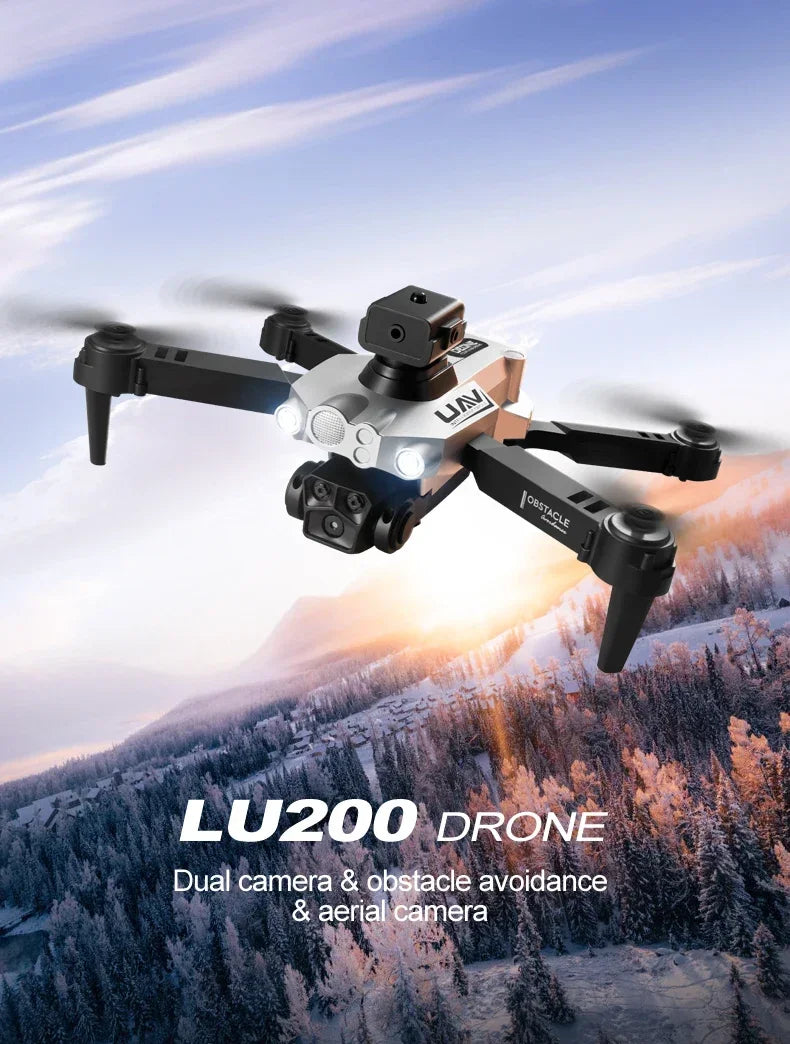 LU200 Drone 8K GPS Professional HD Aerial Photography Triple-Camera WIFI Omnidirectional Obstacle Avoidance Drone 10000M