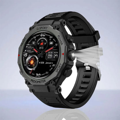 Outdoors Watches Men And Women 1.52”HD Bluetooth Call Health Tracking Alarm Clock Flashlight Sports Multifunction SmartWatches
