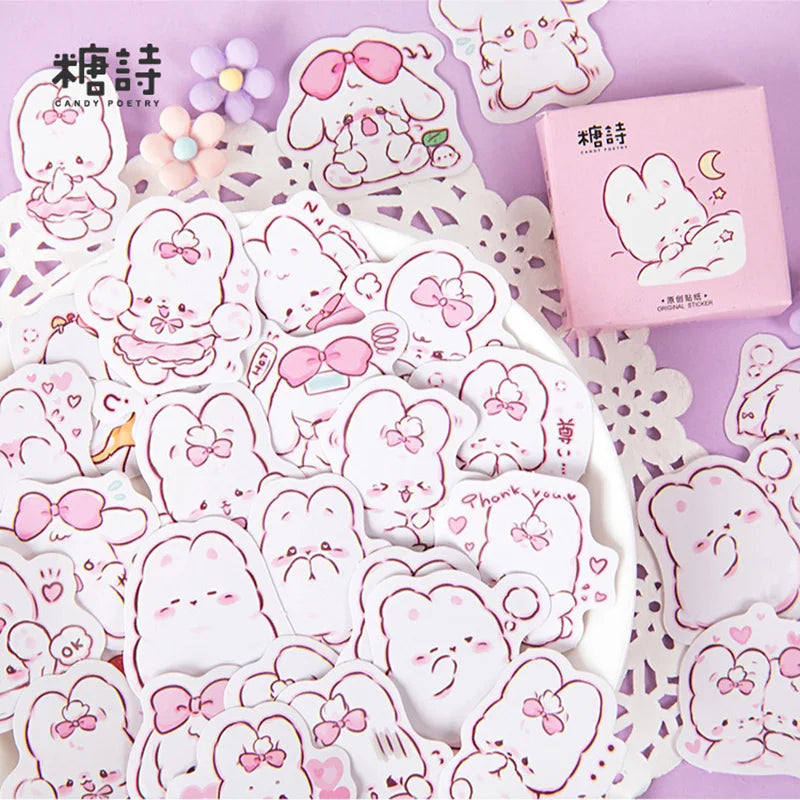 45 Pcs/Box My Naughty Cats Kawaii Mini Paper Sticker Diy Diary Album Scrapbooking Decoration School Supplies Stationery Stickers