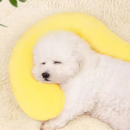 Cute Pet Little Pillow U-Shaped Neck Protector Deep Sleep for Puppy Kitten Pillow Dog Cat Headrest Sleeping Pillow Pet Supplies