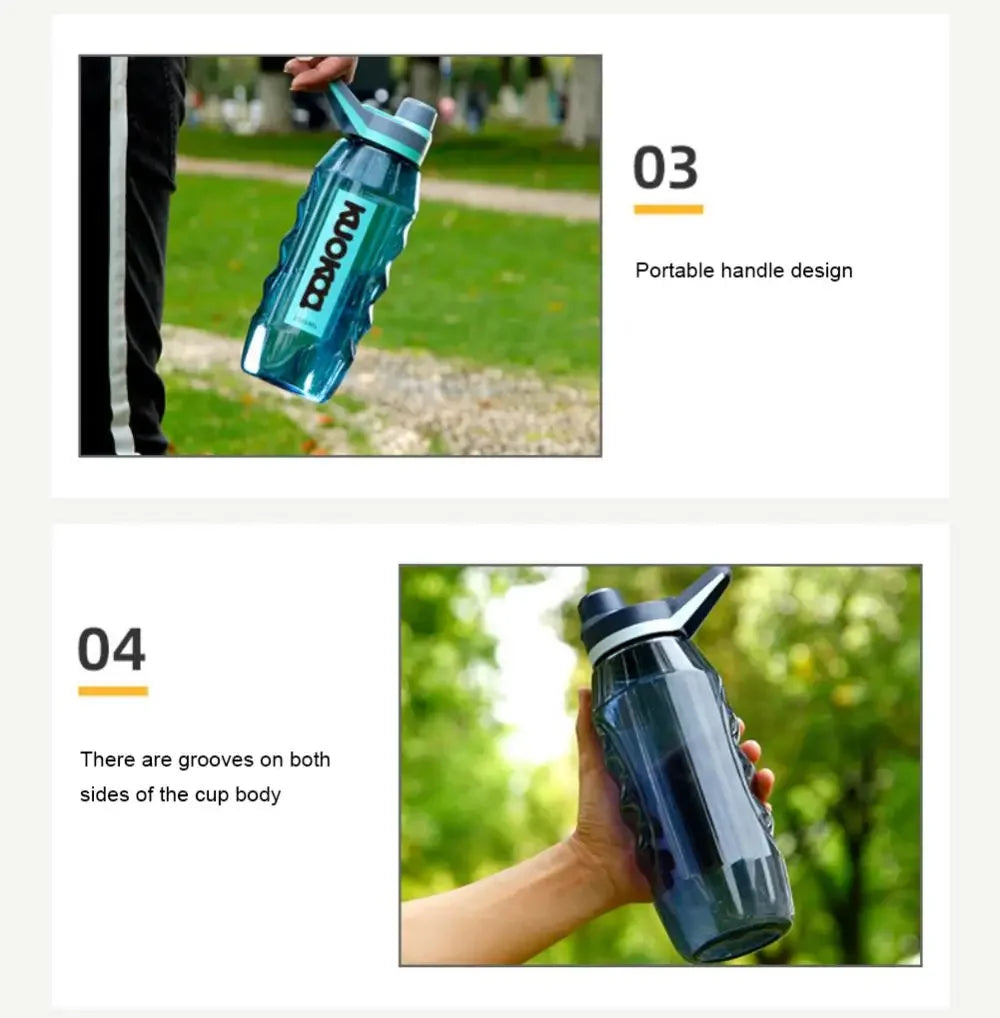 1/1.5L Leak Proof Water Cup Environmentally Plastic Water Bottles Sports Bottle Large Capacity Travel Water Bottle Flip