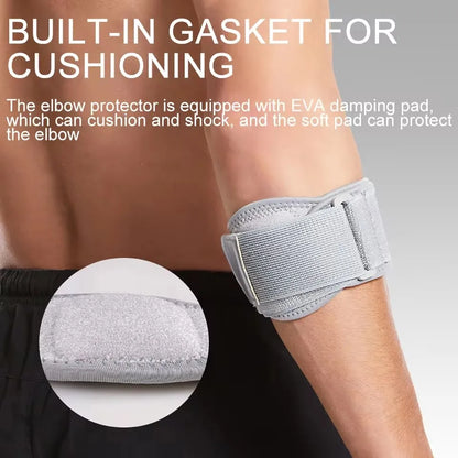 GOBYGO 1Pcs Breathable Tennis Elbow Brace Compression Pad Relieves tendonitis Adjustable Tennis Golf Elbow Forearm Brace Strap