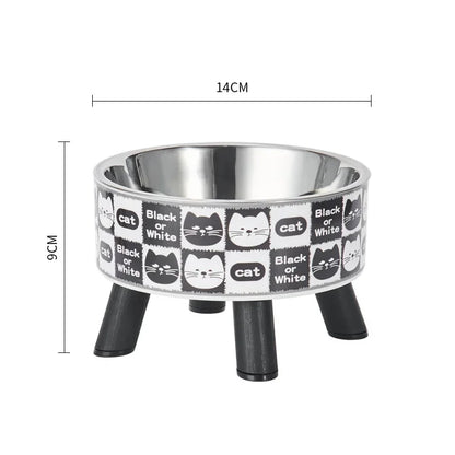 Pet Bowl Anti-knock Non-slip Four-corner Large Capacity Dog Rice Bowl Anti-cervical Cat Pet Single