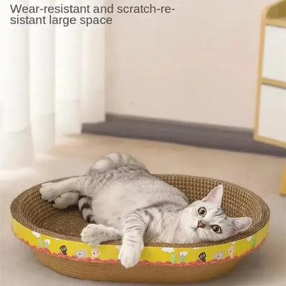Cat Scratching Pads Round Oval Cat Scratch Pad Bowl Nest for Indoor Cats Grinding Claw Round Grinding Claw Toys Scratching Board