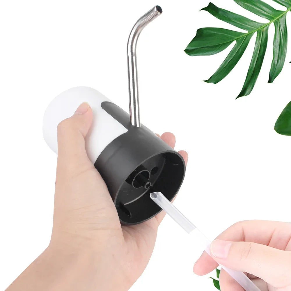 USB Automatic Water Pumping With Blue LED Light Rechargeable Barreled Portable Wireless Charging Electric Water Dispenser Device