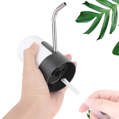 USB Automatic Water Pumping With Blue LED Light Rechargeable Barreled Portable Wireless Charging Electric Water Dispenser Device