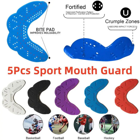 1~5Pcs Sport Mouth Guard Teeth Protector Adults Mouthguard Tooth Brace for Basketball Rugby Boxing Karate Tooth Protection
