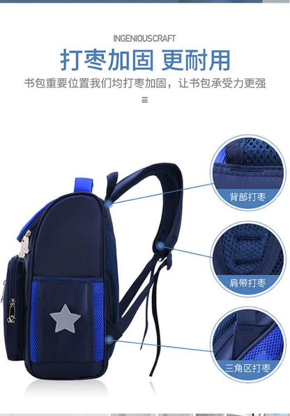Students Simple Primary School Bags Boys 1-6 Grade Spine Protection Burden Reduction Schoolbag Girls Backpack Unisex Mochila Bag