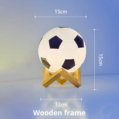 1PCS 3D Football Night Light Bedroom Desktop Decoration Soccer Lamp Battery Powered Perfect Gift For Teenagers Decor Bulb Gifts