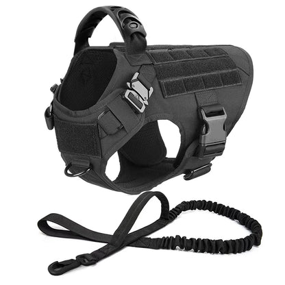 Large Dog Harness And Leash Set Pet German Shepherd Malinois Training Walking Vest Dog Harness And Collar For Medium Large Dogs