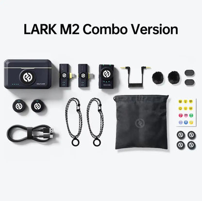 Hhollyland Lark M2 M2S Wireless Lavalier Microphone Noise Reduction for Photography Vlog RX TX for iPhone Android Camera