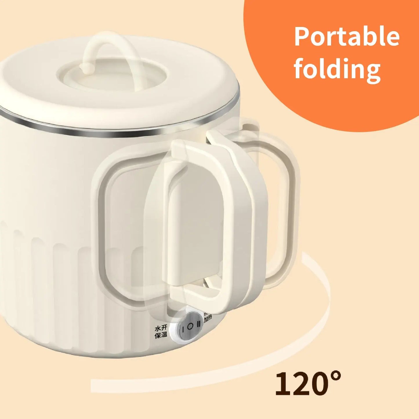 Foldable Electric Kettle 1L Folding Electric Kettles For Boiling Water Fast Boiling Machine With Steamed Egg Rack For Picnic