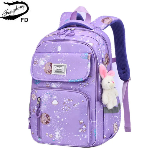 Kawaii School Backpack for Girls Elementary School bag for students Children Gift Pink Purple Bookbag primary girls schoolbag
