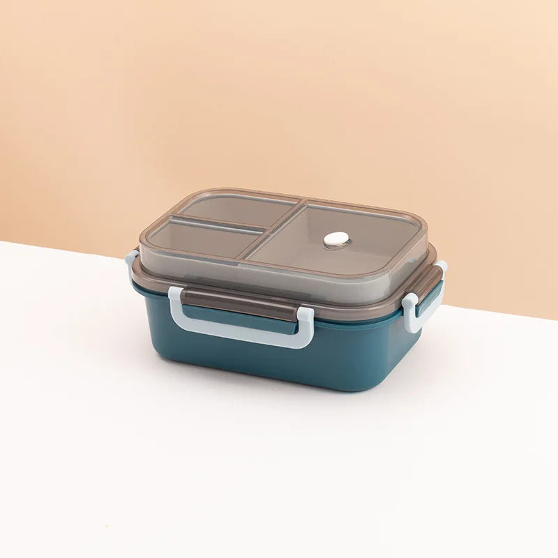 Portable Sealed Lunch Box 2Tier Lattice Microwave Available Heating Student Office Staff Fruit Food Containers with Forks Spoons
