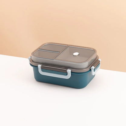 Portable Sealed Lunch Box 2Tier Lattice Microwave Available Heating Student Office Staff Fruit Food Containers with Forks Spoons