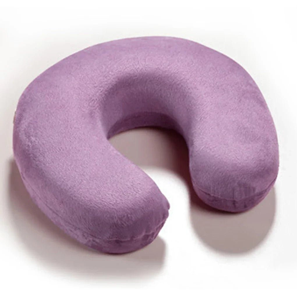 Memory Foam Neck Pillow Resting Head Neck U Shape Soft Travel Pillow For Office Train Rest Airplane 15 Colors Neck Pillows