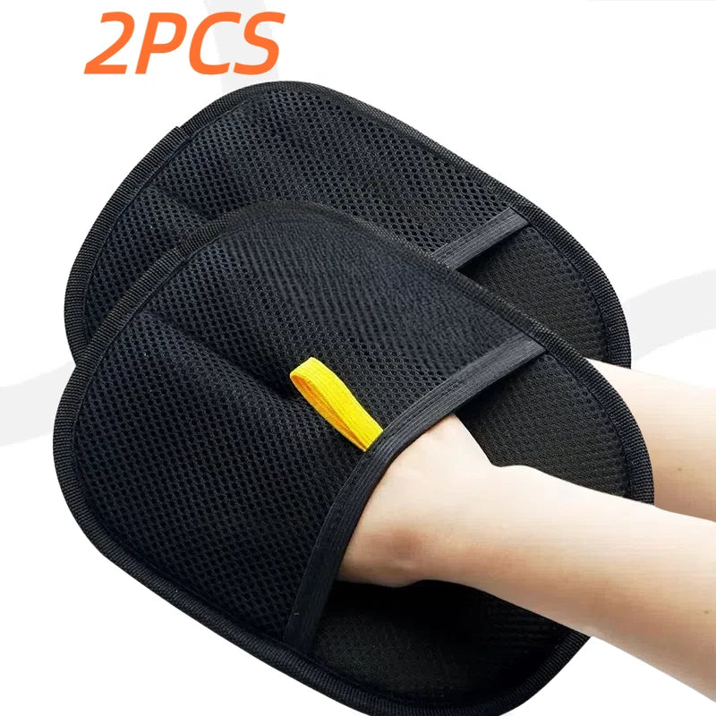 Upgraded Pet Grooming Gloves Cats Hair Brush Pet Removal Gloves Dual Brush Static-free Cat Cleaning Tool Hair Stripping Mitts