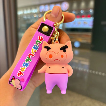 Anime Cartoon Crayon Shin Chans Pvc Doll Keychain Kawaii Couple School Bag Pendant Cute Decoration Gift