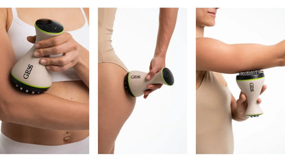 GESS Microcurrent Cellulite Massager, Heating Vibration Handheld Lymphatic Drainage Massager, Electric Meridian Massage Brush