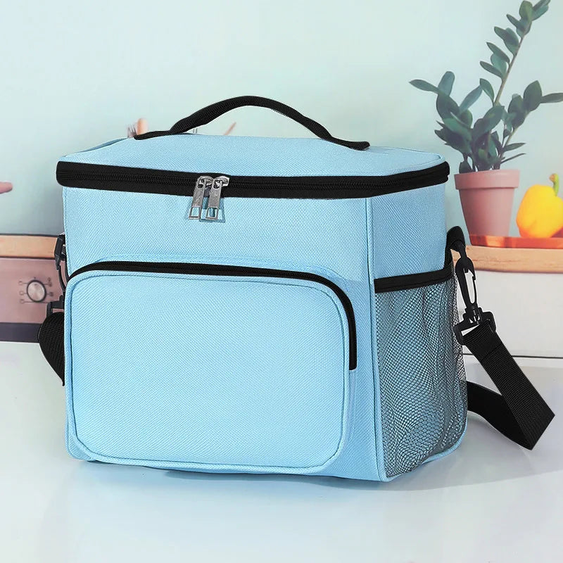Oxford Cloth Thickened Bento Bag Large Capacity Portable Insulation Bag Outdoor Picnic Bag Student Lunch Bag