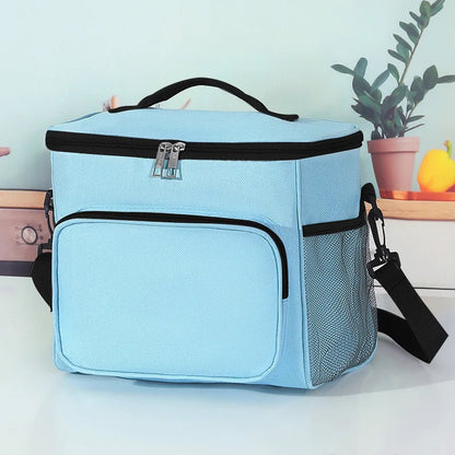 Oxford Cloth Thickened Bento Bag Large Capacity Portable Insulation Bag Outdoor Picnic Bag Student Lunch Bag