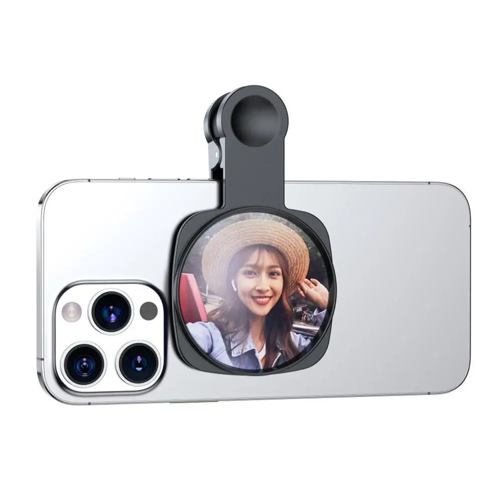 Smartphone Camera Mirror Reflection Clip Kit Portable Mobile Phone Camera Mirror Clip With Storage Bag Phone Rear Selfie Mirror