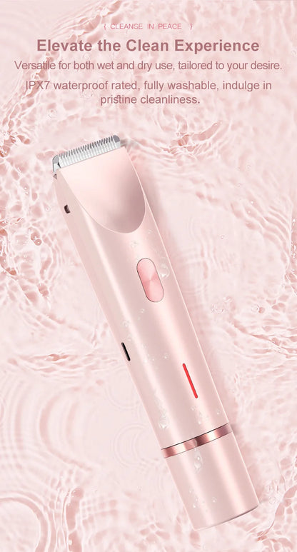 Dual Head Hair Removal for Women Portable Float Blade R-shaped Head Wet Dry Use Waterproof Painless Facial Trimmer Body Epilator