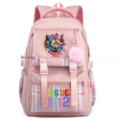 MINISO New Inside Out2 Backpacks Women Laptop Computer Large School Backpacks for Girls Packsack Birthday Gift