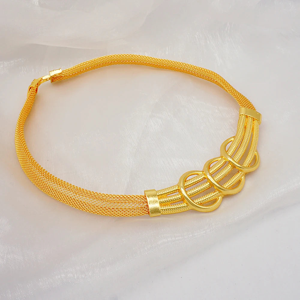 2023 Fine Jewelry Sets For Women Dubai Bridal Wedding Gifts Necklace Bracelet Earrings Ring Jewellery Set African Bead jewelry