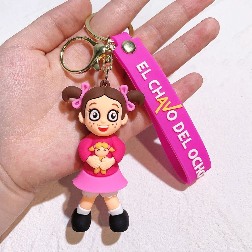 Hot Game Friday Night Funkin Keychain Cute 3D Model Silicon Keychain for Backpack Keyrings Accessories Fans Gifts Trinkets