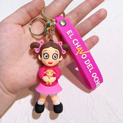 Hot Game Friday Night Funkin Keychain Cute 3D Model Silicon Keychain for Backpack Keyrings Accessories Fans Gifts Trinkets