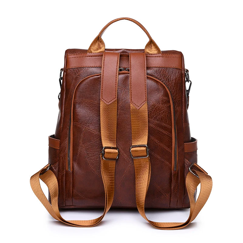 Women's fashionable backpack, shoulder bag, travel multifunctional bag, handbag, handbag, suitable for different scenarios