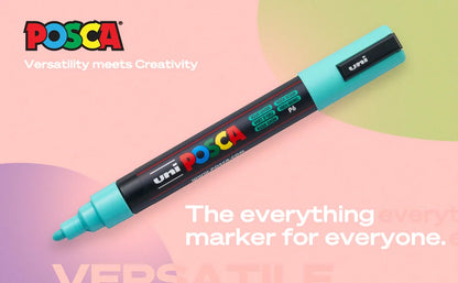 Japan Uni POSCA Marker Pen Set Acrylic Graffiti Drawing Permanent Waterproof Children's Drawing PC-3M/1M/5M Fabric Art Supplies