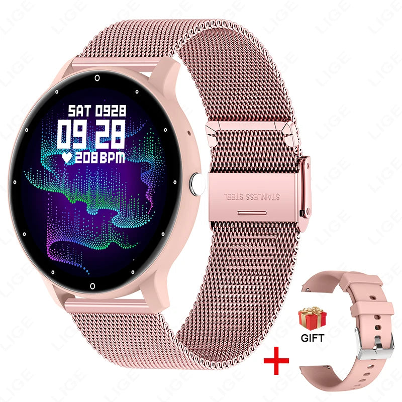 LIGE New Smart Watch Men Riding Sports Fitness Health Monitor Watch  IP67 Waterproof Bluetooth Call For Android ios Smartwatch