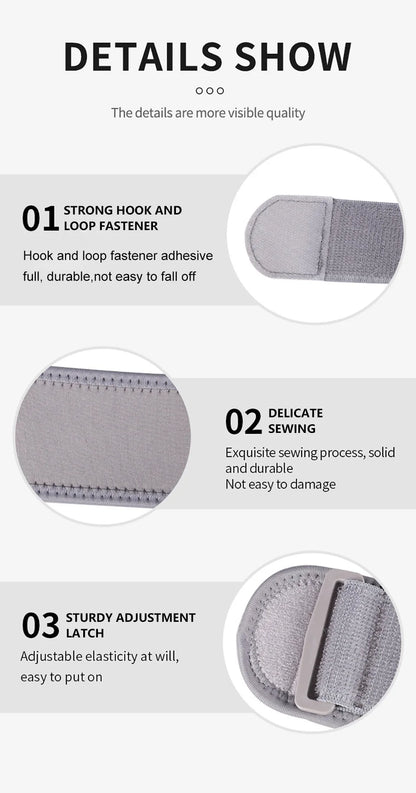 GOBYGO 1Pcs Breathable Tennis Elbow Brace Compression Pad Relieves tendonitis Adjustable Tennis Golf Elbow Forearm Brace Strap