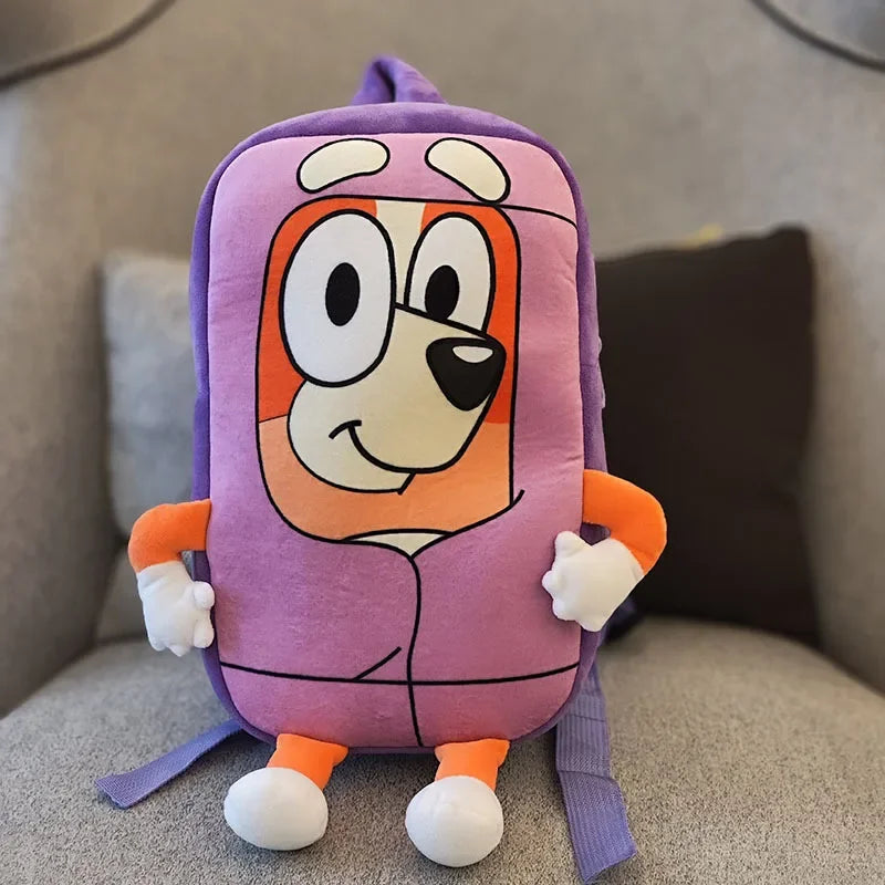 Bluey Anime Backpack Toys Bingo Muffin Cartoon Dog Mini Kindergarten Children School Bag Stuffed Plush Bag Gift For Kids