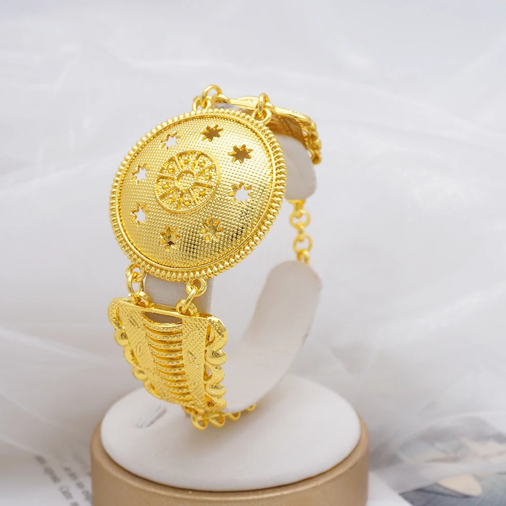 2023 Fine Jewelry Sets For Women Dubai Bridal Wedding Gifts Necklace Bracelet Earrings Ring Jewellery Set African Bead jewelry