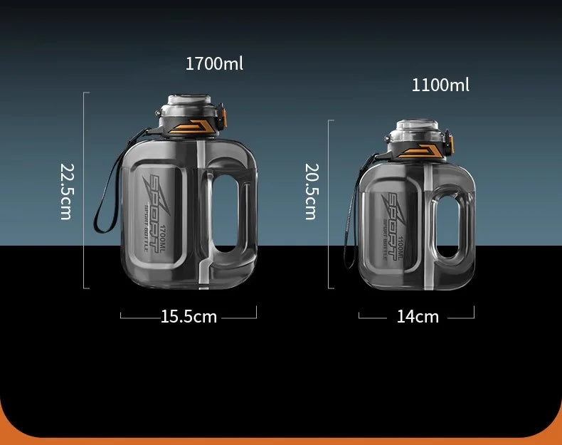 GIANXI Kettle 1.7L Large Capacity Portable Sports Kettles Outdoor Sealed Leak Proof Double Drink Sports Water Cup