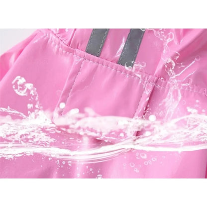 Waterproof Puppy Dog Raincoats with Hood for Small Dogs Pet Raincoat with Reflective and Leash Hole Winter Outdoor Dog Outfits