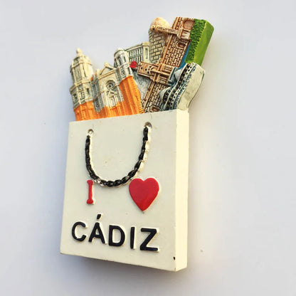 Europe Spain 3D Refrigerator Magnet Tourist Souvenirs Stickers,Home & Kitchen Decoration Fridge Magnet Message Sticker