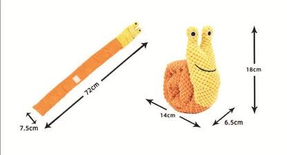 Snail Pet Plush Toy Dog Puzzle Feeder Toys Interactive Sniffing Dogs Toy For Grinding Teeth Food Olfactory Training Pet Supplies