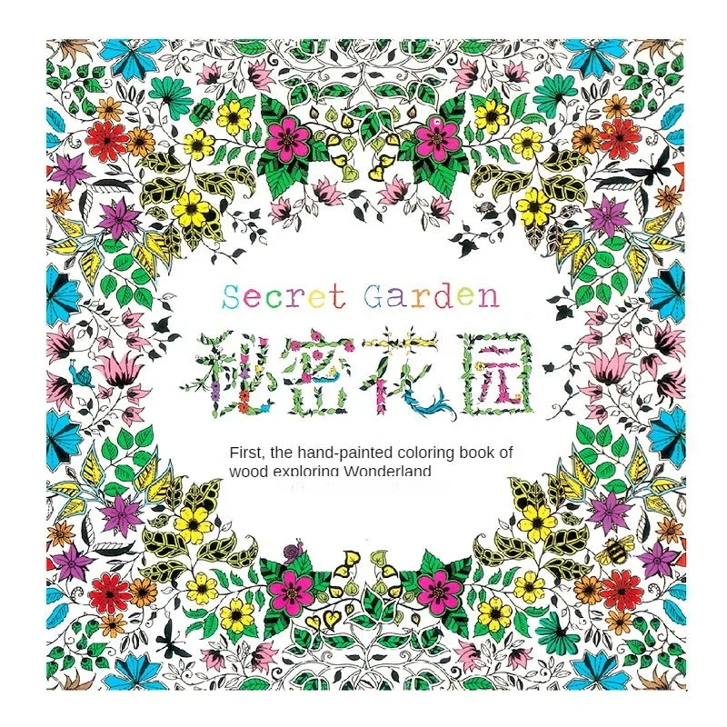 24 Pages Coloring Book for Children Adult Relieve Stress Kill Time DIY Painting Drawing Book Painting Kids Educational Toys