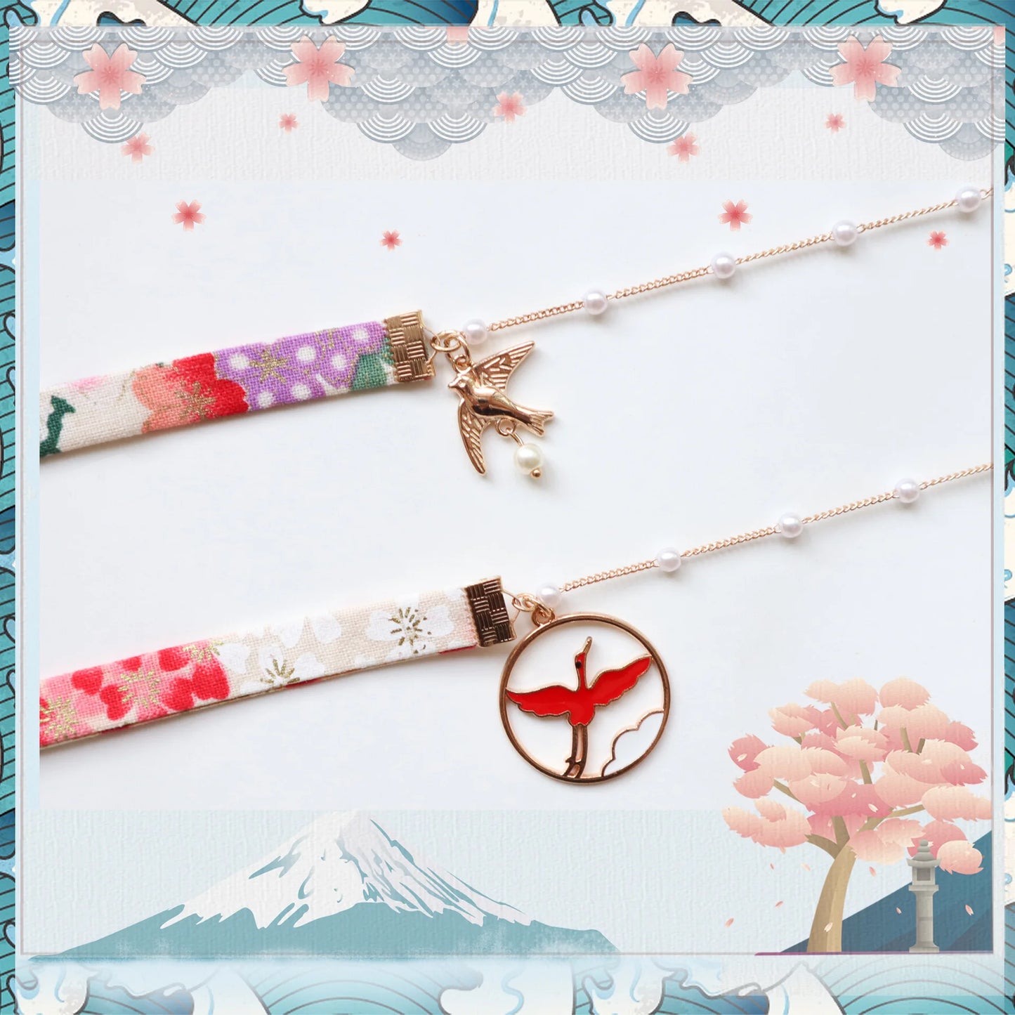 Fashion Women's Choker Necklace Lovely Gothic Pink Lace Pearl Pendant Elastic Short Clavicle Necklace Jewelry Gift For Girls