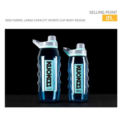 1/1.5L Leak Proof Water Cup Environmentally Plastic Water Bottles Sports Bottle Large Capacity Travel Water Bottle Flip