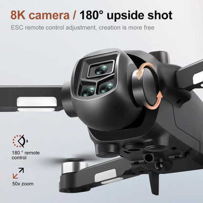 Drone 4K Profissional HD Dual-Camera Obstacle Avoidance 5G Wifi With Screen Remote Control Quadcopter Optical Flow Drone