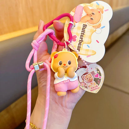 Butterbear Costume Show Keychain Cute Cartoon Bear Bag Charms
