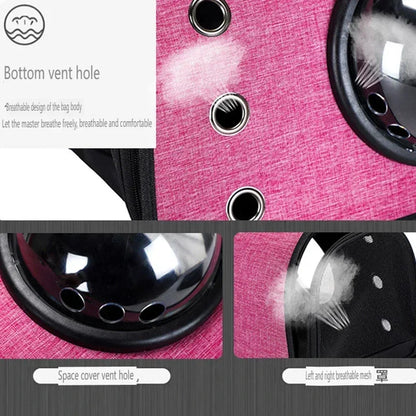 Portable Cat Bag Foldable Hand-held Space Capsule Shoulder Bags Pet Crossbody Bag Mesh Breathable Outing Kitten and Dog Supplies